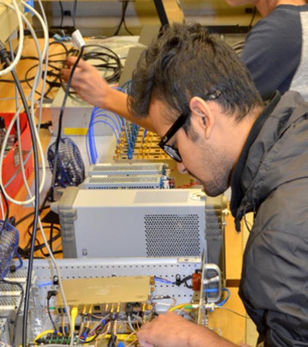 a student working on a project